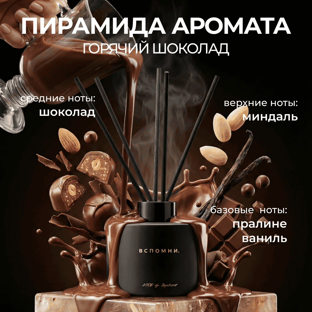 Диффузор для дома с палочками Горячий шоколад