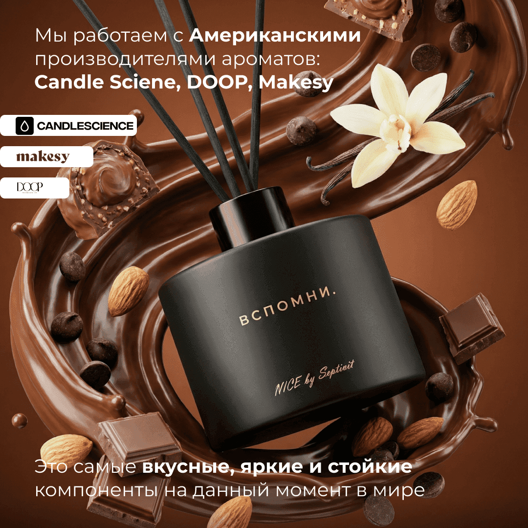 Диффузор для дома с палочками Горячий шоколад