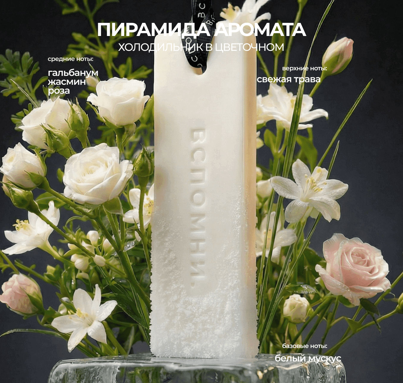 Саше ароматическое Холодильник в цветочном 